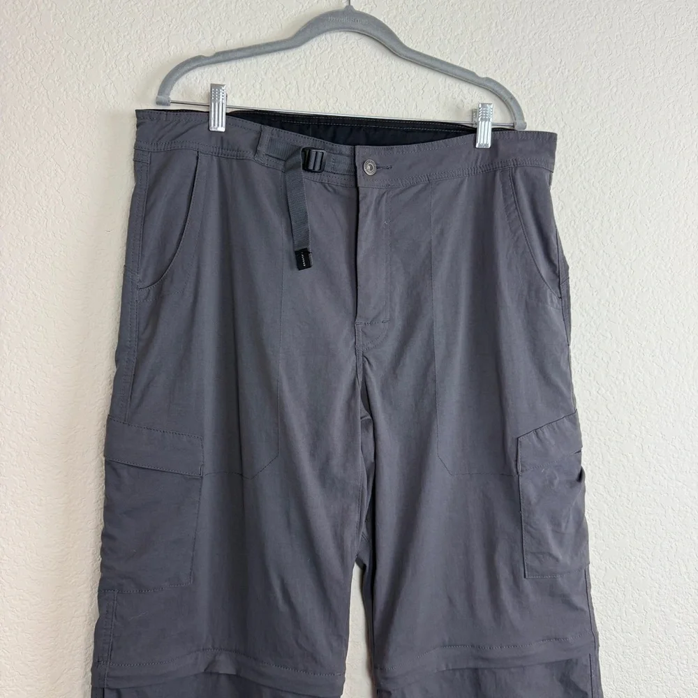 PrAna Cargo Hiking Pants Stretch Zion II Men’s Size XL | 32 inseam Grey Outdoor